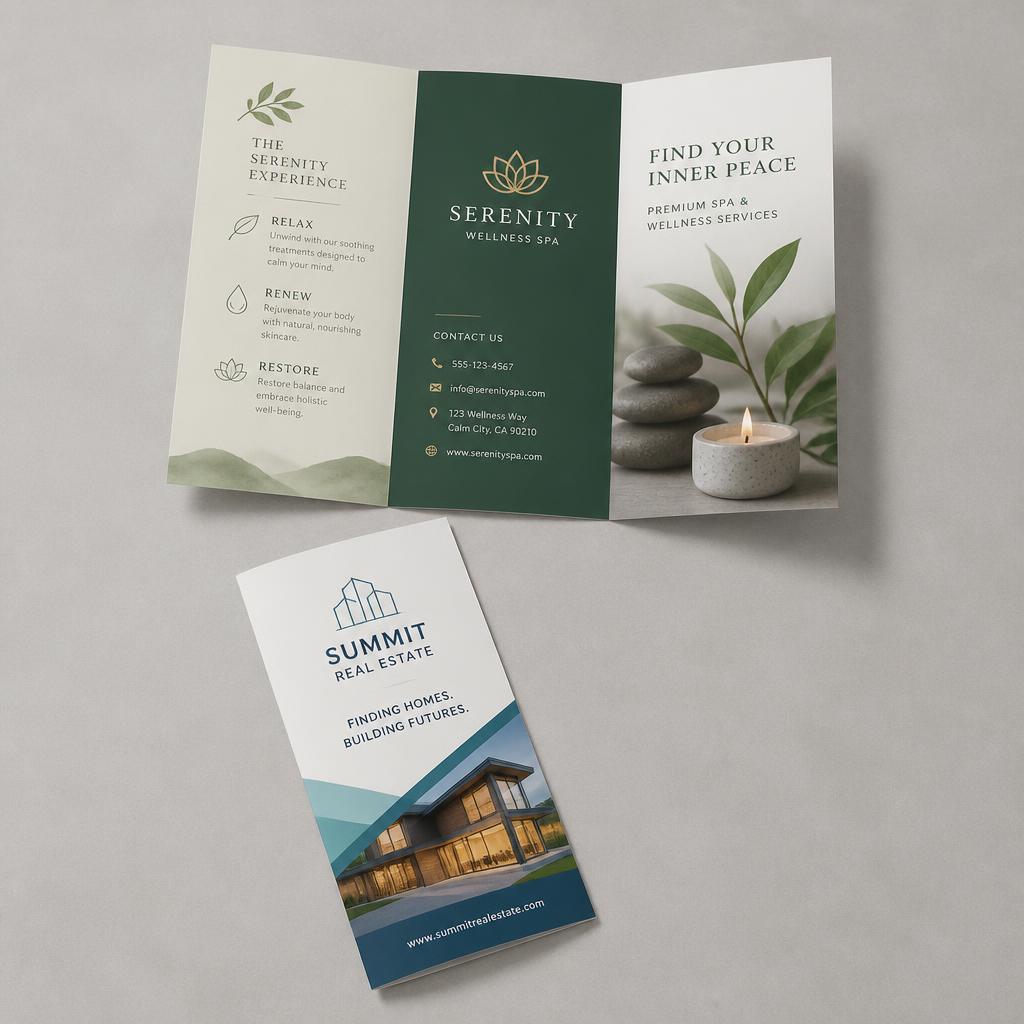 Brochures printed by Mobile Printer