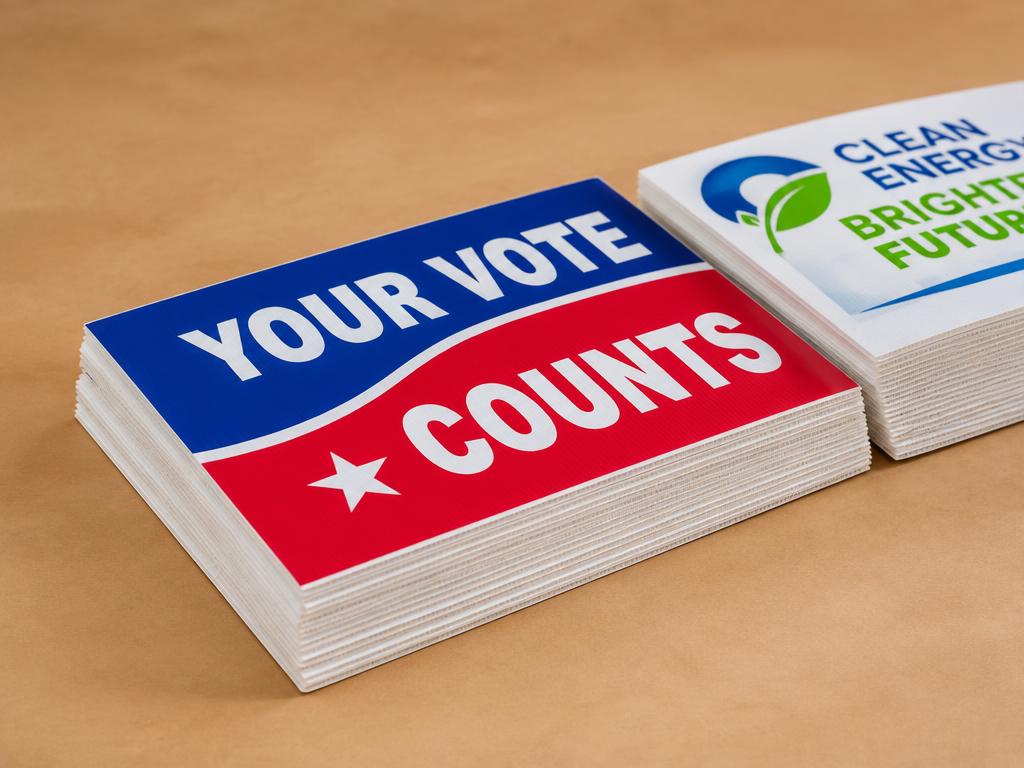 Coroplast Signs printed by Mobile Printer